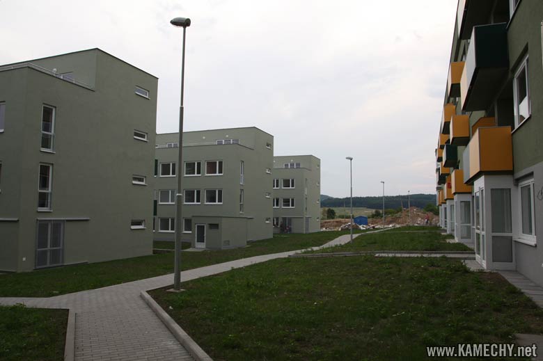 Aktuální stav stavby Kamechy I (etapa 2.) dne 31. 7. 2008